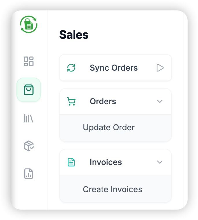 Sales Tab Sidebar