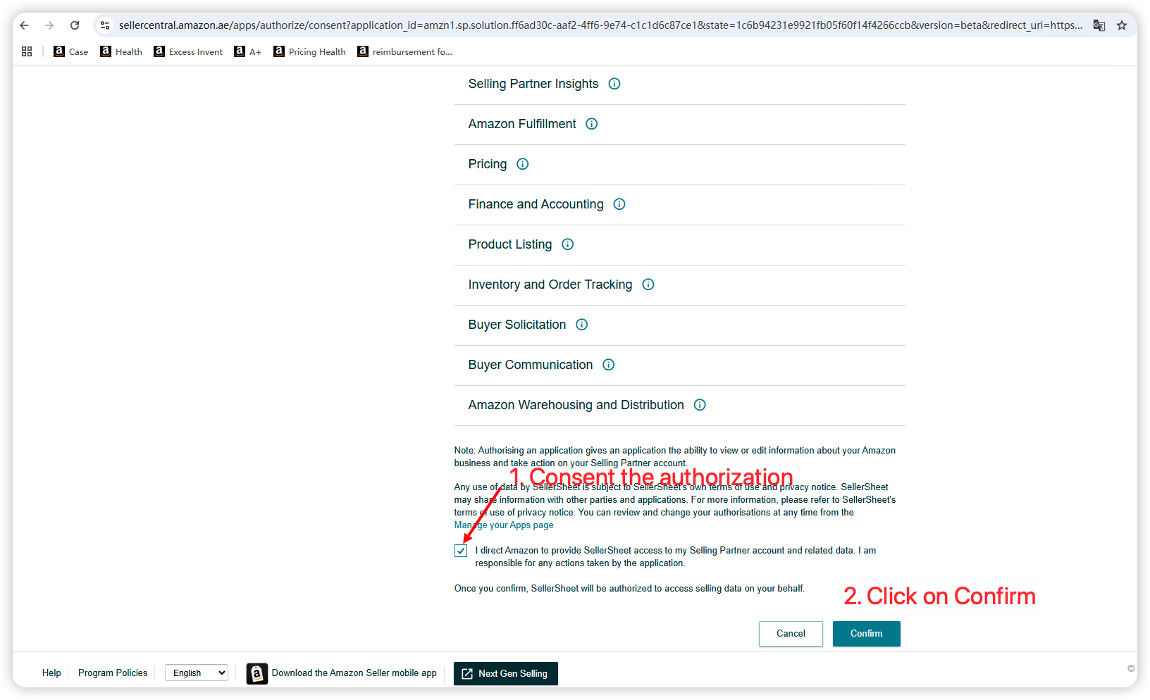 Amazon confirmation page